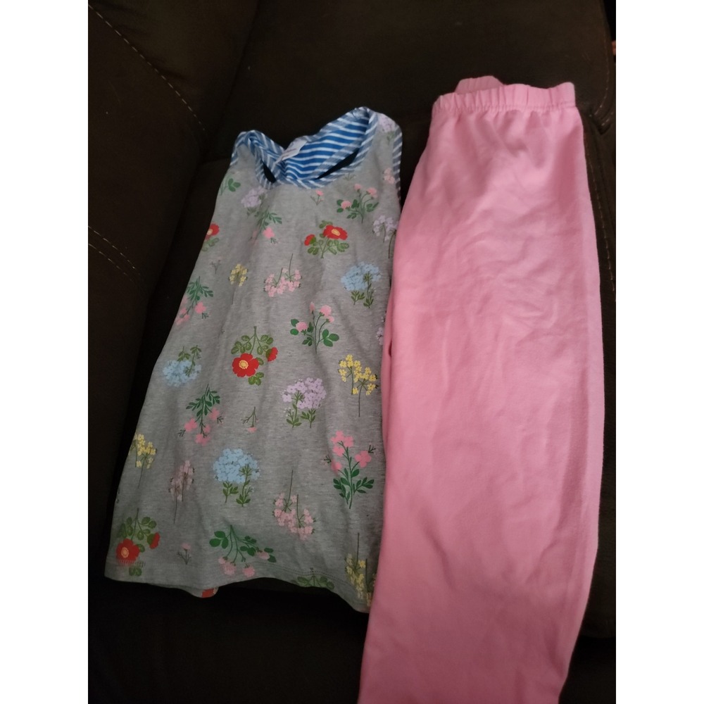 Hanna Andersson spring floral tank‎ size 160 14 and pink capris size 150 12
